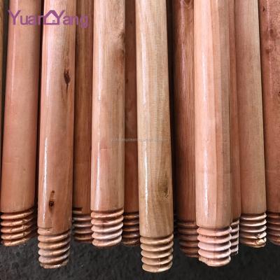 China Sustainable Broom Stick Varnish Wood And Wooden Handle Tool And Wooden Broom for sale