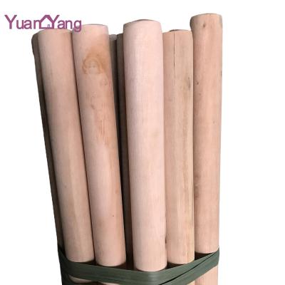 China Sustainable Household Use Round Stick Broomstick Wooden Broom Handle Long Handle Broom for sale