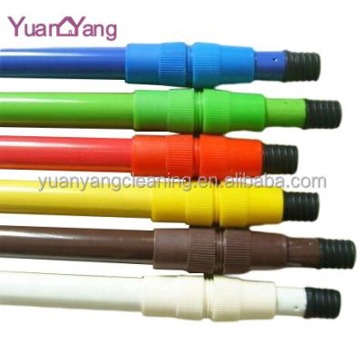 China Viable Colorful Household Broom Metal Sticks Cleaning Telescopic Aluminum Handle for sale