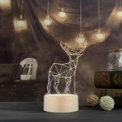 China Modern Creative Cute 3D Cartoon Character Visualization DIY Illusion Night Lamp for sale