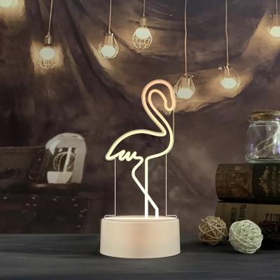 China Customized Modern Designs Tips Promotion Illusion Optical Acrylic LED 3D Lamp for sale