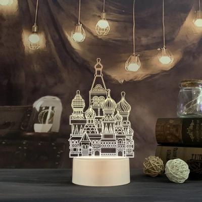 China Modern Fantasy Designs Customlized Pictures Optical 3D Light Acrylic Anime Anime Plates Night Lamp for sale