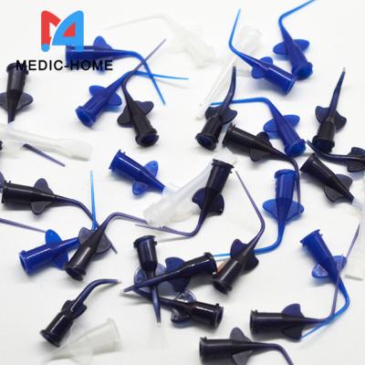 中国 safety dental needle tips Teeth Irrigation 200PCS/Bag Blue White Transparent 販売のため