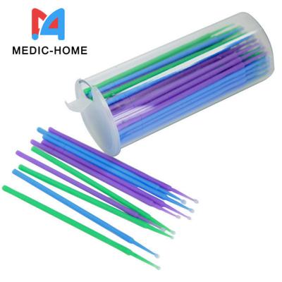 China Dental Micro Brush Applicators 100PCS/Barrel for Nylon Nap PP Material 1.0mm/1.5mm/2.0mm en venta