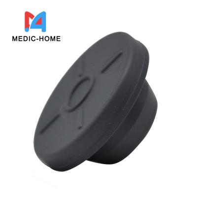 中国 20mm Halogenated Butyl Rubber Stopper for Injection Powder 20-B Black Fixture Sealing 販売のため