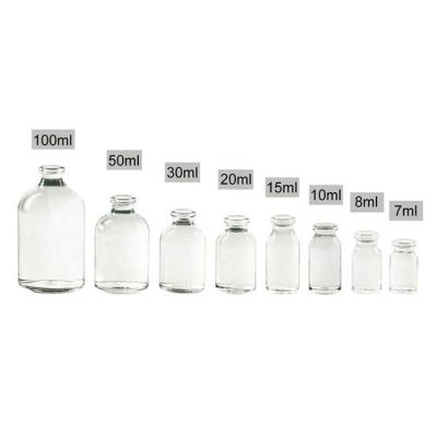 中国 7ml-100ml Moulded Glass Injection Infusion Vial/Bottle CE Approved USP Type I II III 販売のため