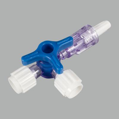 China Medical PC PE ABS 3 Way Stopcock Connector Valve with Extension Tube Customized Request en venta