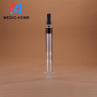 中国 Glass Veterinary Prefillable Medical Syringe 1ml 2.25ml 3ml 5ml Injection Cap Disposable 販売のため