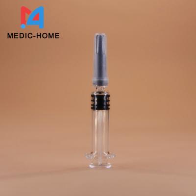 China 1ml Luer Lock Luer Slip Prefilled Glass Syringe for Pharmaceutical Packaging Samples en venta