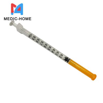 China Medic-home CC33-19 1ml Medical Disposable Syringe with Needle for Vaccine Inoculation en venta