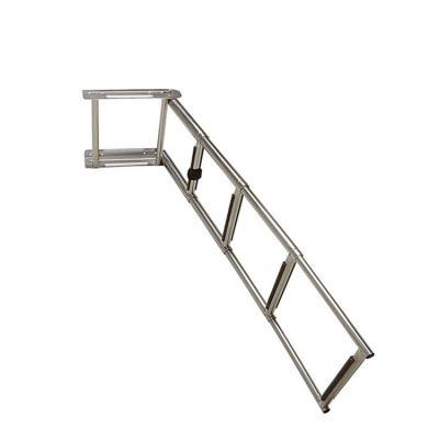 China Folding Ladder 3 Steps Foldable Ladder Boat Ladder Stainless Steel Marine Boat Ladder for sale