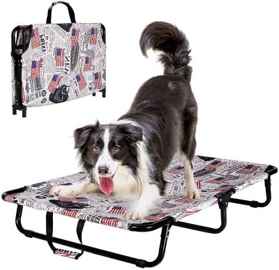 China New Design Removable Wholesale Outdoor Portable Cat Dog Cot Foldable Steel Luxury High Cover Pet Bed for sale