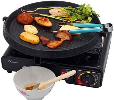 China High Quality Camping Outdoor Nonstick Cookware Cast Iron Garden BBQ Grill Portable Easily Cleaned Pan for sale