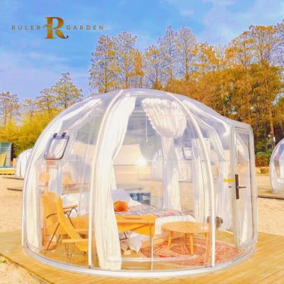 China Customized design 4 season garden building hotel transparent glamping geodesic bubble dome tent outdoor dining house for sale