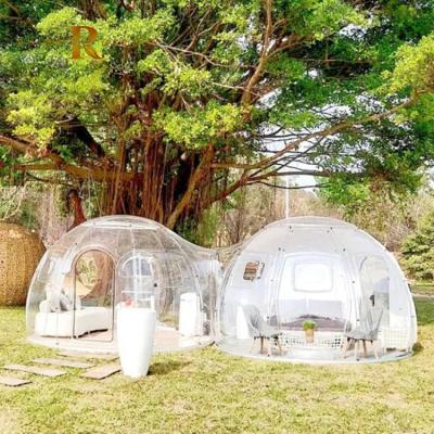 China Customized Geodesic Dome Luxury Prefab Transparent Hotel Cabin PC Eco Design PC Tent House Camping Desert Round Dome glamping tent for sale