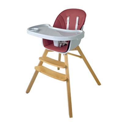 China 2022 Solid Wood Baby Feeding Wooden Chair 2 in 1 Baby Dining Umpire Chair for sale