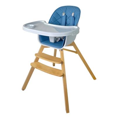 China Solid Wooden Kids 2 In 1 Wooden Referee Chair Baby Feeding Highchairs for sale