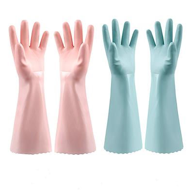 China Household Rubber Latex Tableware Kitchen PVC Latex Gloves Cleaning Rubber Gloves for sale