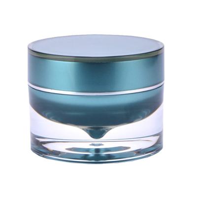 China DOPACK 1oz 1.76oz Acrylic Blue Water-drop Cream Cosmetic Jar Double Wall Shape Private Label Cosmetic Plastic Cream Packaging Container for sale