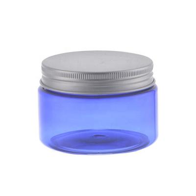 China Wholesale Price 120g 150g 200g 250g PET Cosmetic Jar With Lid Plastic Container Aluminum Body Butter Facial Cream Cosmetic Packaging for sale