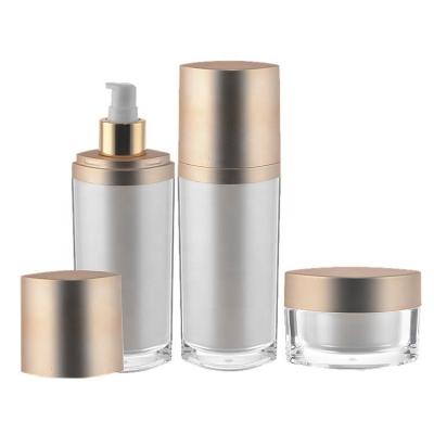 China 15g 20g 30g 50g 15ml 30ml 60ml 120ml Cosmetic Acrylic Cream Jar Lotion Pump Plastic Bottles Packaging Cosmetic Private Label Custom Color for sale