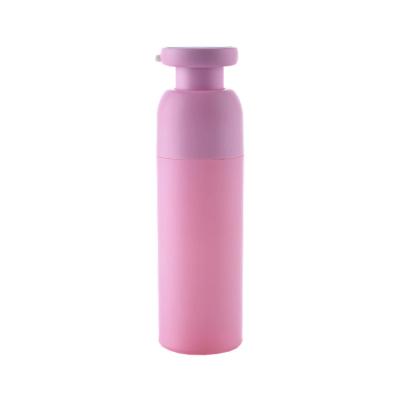 China 100ml Matte Pink Color Plastic Lotion Cosmetic Packaging Bottle DOPACK Pump Container Acrylic Silk Screen Printing For Skin Care for sale