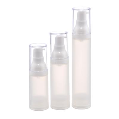 China 20ml 30ml 50ml pp plastic airless plastic pump bottle recyclable skin care serum packaging sustainable eco friendly cosmetic pump bottle for sale