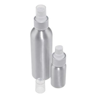 China Custom Aluminum Cosmetic Packaging 100ml Metal Bottles With Spray Lotion Pump For Alcohol Sanitizer Personal Care Sprayer Packaging for sale