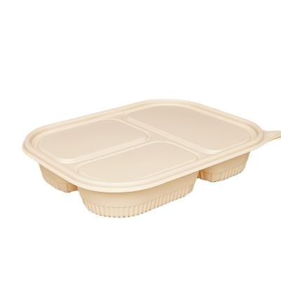 China Eco Friendly Biodegradable Food Bowl Biodegradable Microwave Disposable Cornstarch Takeaway Food Safe Storage Containers for sale