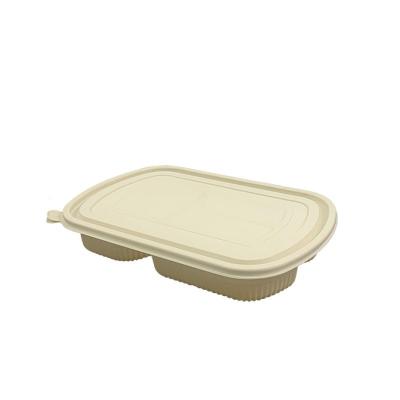 China Eco-Friendly Stored Disposable Sugarcane Bagasse Clamshell Food Container Disposable Tableware for sale