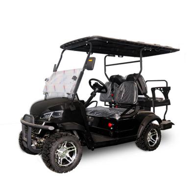 China Golf carts for sale cheap Chinese wholesale price electric 6 seater 72V lithium battery import rear seat cars for golf course 14 inch for sale