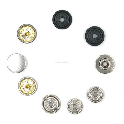 China Wholesale New 612# 615# Paintable 4 Pieces Buttons Below 3 Snap Fastener Brass Button Metal Parts for sale