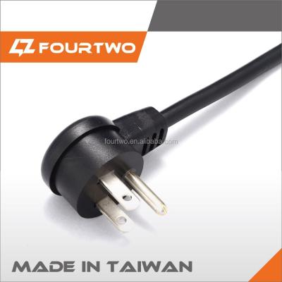 China Consumer Electronics Made in Taiwan High Quality 3 Pin Power Cord Female Connector, Fuse Power Cord, 90 Degree Power Cord Plug for sale