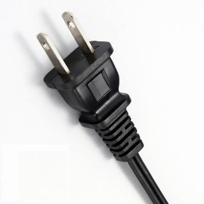 China North American Consumer Electronics 2 Pin Polarized Flat Plug Power Cord for Hair Dryer for sale