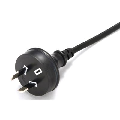 China Australia New Zealand Industrial Black 2 Pin Plug Insulated SAA Power Cable for sale