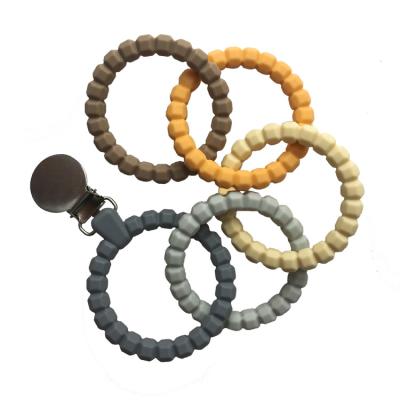 Chine Perles écologiques de Teether Ring Shape Soft Teething Chew de bébé de silicone à vendre