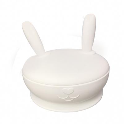 Chine Plat divisé par aspiration de alimentation de silicone de bébé avec le couvercle BPA Bunny Shape libre à vendre