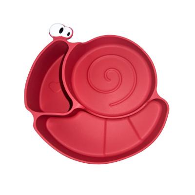 China Silicón de la succión que alimenta forma de alimentación del caracol del plato de Tray Set Food Grade Infant en venta