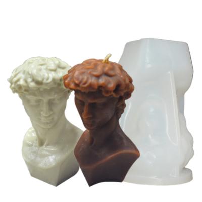 China Niet Stok van de Kaarsvormen van David Figure Silicone Candle Mold de Met de hand gemaakte 3D DIY Te koop