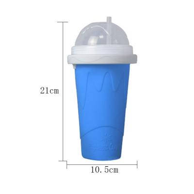 Chine Tasse extérieure de Smoothie de conteneur de crème glacée de silicone adaptée aux besoins du client avec le couvercle à vendre