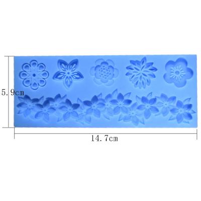 China Nahrungsmittelgrad-Silikon-Backen-Gerät-Wegwerfblumen-Formen für die verzierenden Kuchen zu verkaufen