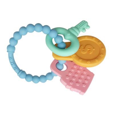 China Clip amistoso Ring Teether del pacificador de la categoría alimenticia de los productos del silicón del bebé de Eco en venta