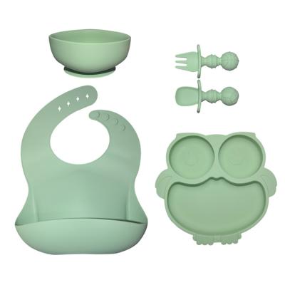 Κίνα MHC Baby Silicone Feeding Plates 6 Pcs Sets Nontoxic Baby Tableware Food Tray Dishes προς πώληση