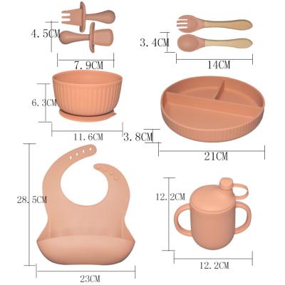 Китай MHC Food Grade Feeding Sets Baby Kids Eating Children's Tableware Design Детские тарелки с силиконовым всасывающим устройством и ложкой продается