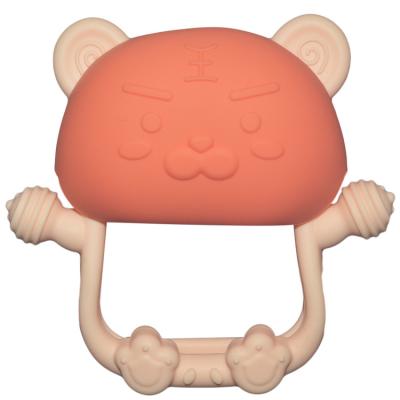 China MHC Dientes de bebé juguete Mordedores Petgant De Dentition Silicona cascabel Gato Bpa Free Teether Niño Silicona en venta