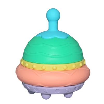 China Customizable Children'S Educational Toy Hamburger Silicone Stacking Toy zu verkaufen