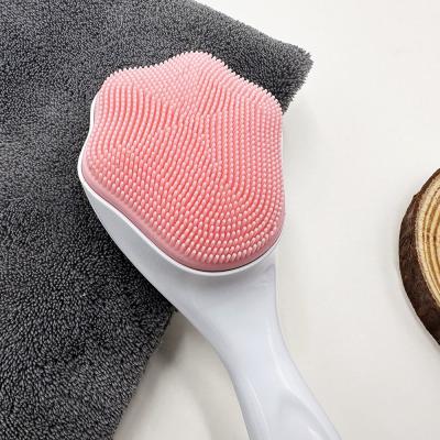 China MHC Facial Waterproof Cleaning Brush Scrubber Exfoliator Cute Silicone Massage Brush zu verkaufen