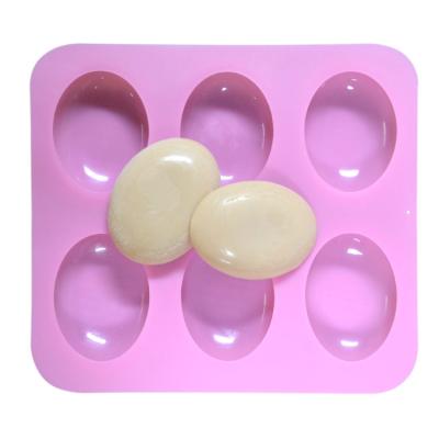 Κίνα Custom Size Silicone Soap Mould for DIY Oval Shaped Handmade Soap Cake προς πώληση