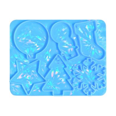 China MHC Christmas Tree Hanging Silicone Resin Molds Model for Crystal Decoration for sale