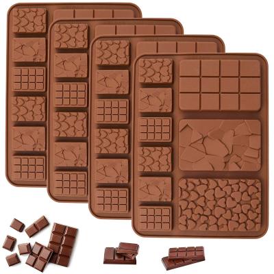 China MHC Natal Deep Dubai Chocolate Bar Mold Custom Big Rectangle Molde de chocolate de silicone à venda